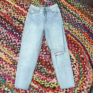 Levi’s Mom High Rise Light Blue Distressed Denim Jeans